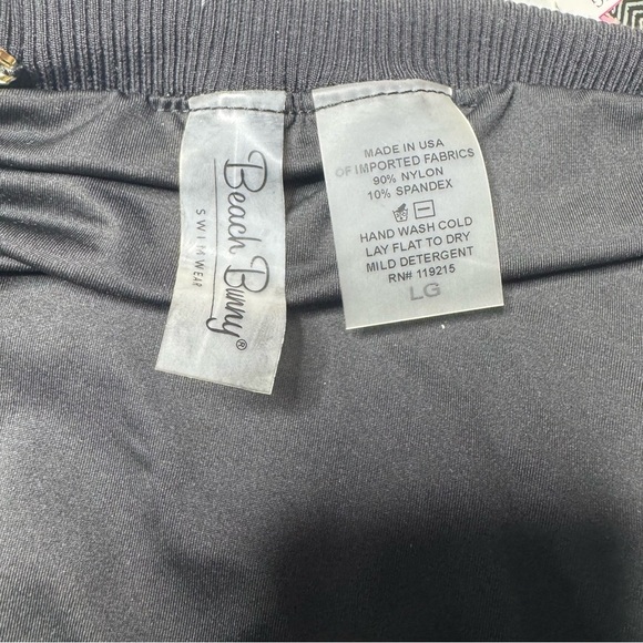 Beach Bunny Kate Ribtide Black Ruched Bikini Bottom Large NWT - Picture 8 of 13